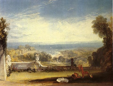 View from the Terrace of a Villa at Niton Isle of Wight from sketches by a lady