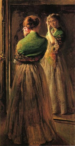 De Camp Joseph Girl with a Green Shawl