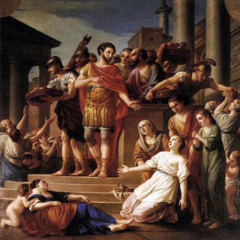 Joseph Marie Marcus Aurelius Distributing Bread To The People
