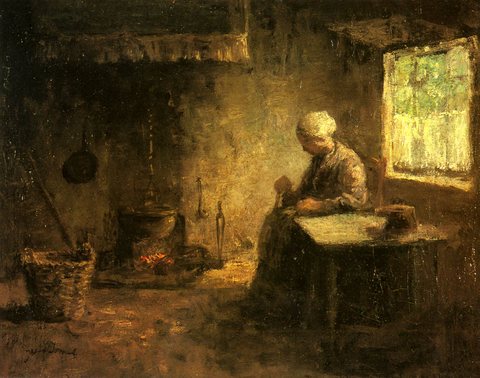 Josef Peasant Woman By A Hearth