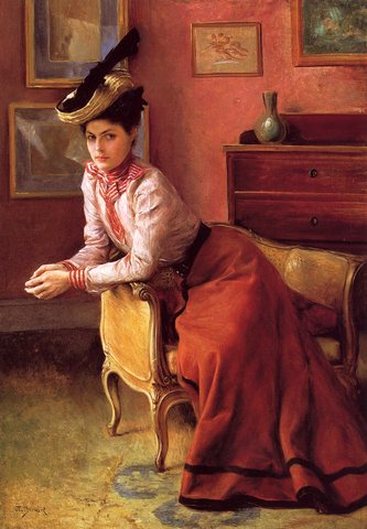 Julius Le Blanc Elegante Au Sofa