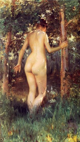 Julius Le Blanc Study Of A Nude Woman