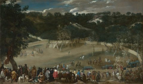 Philip IV hunting Wild Boar (La Tela Real)